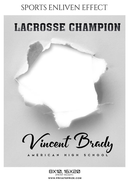 Vincent Brady - Lacrosse Sports Enliven Effects Photography Template - PrivatePrize - Photography Templates