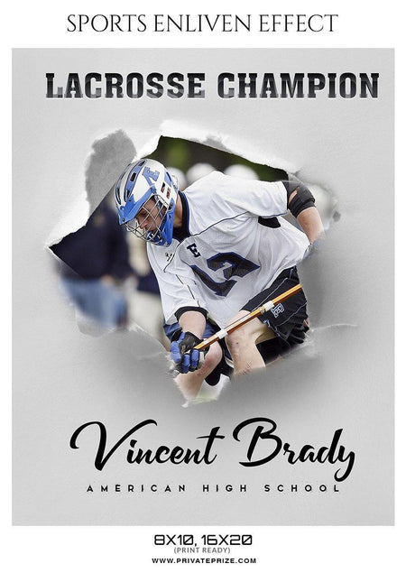 Vincent Brady - Lacrosse Sports Enliven Effects Photography Template - PrivatePrize - Photography Templates