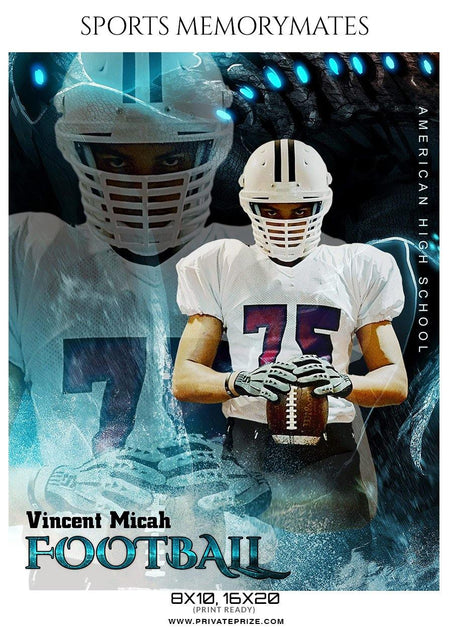 Vincent Micah - Football Memory Mate Photoshop Template - PrivatePrize - Photography Templates