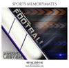 Virgil Lester Football - Sports Memory Mate Photoshop Template - Photography Photoshop Template