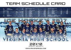 Virginia Team Schedule Card