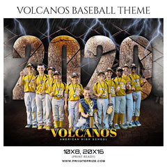 Volcanos - Baseball Themed Sports Photography Template