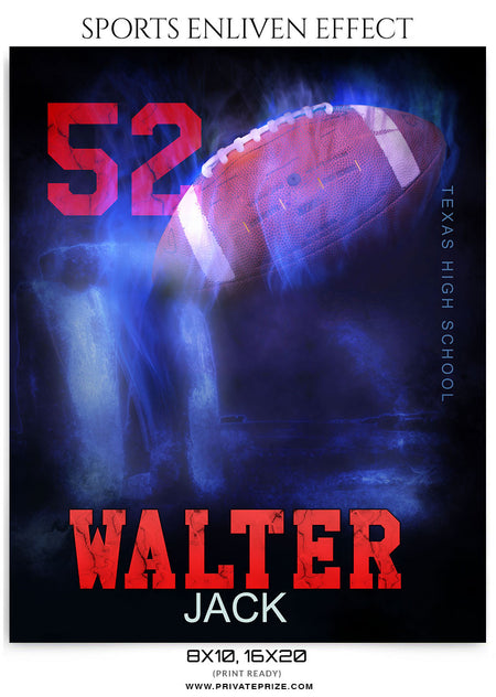 WALTER JACK FOOTBALL-SPORTS ENLIVEN EFFECT - Photography Photoshop Template
