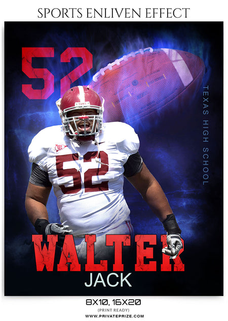 WALTER JACK FOOTBALL-SPORTS ENLIVEN EFFECT - Photography Photoshop Template