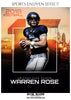 Warren Rose- Football Sports Enliven Effect Photography Template - Photography Photoshop Template