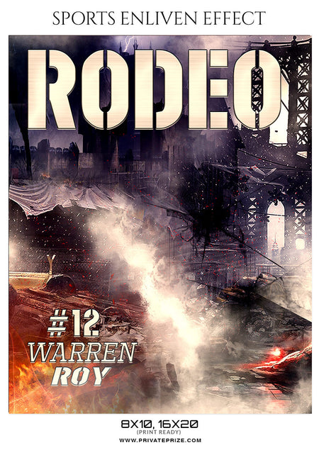 WARREN ROY-RODEO - SPORTS ENLIVEN EFFECT - Photography Photoshop Template