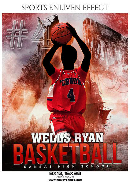 Wells Ryan - Basketball Sports Enliven Effects Photography Template