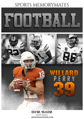 Willard Perry Football- Sports Memory Mate Photoshop Template
