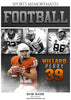 Willard Perry Football- Sports Memory Mate Photoshop Template - Photography Photoshop Template