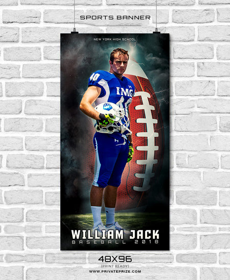 William Jack - Football Sports Banner Photoshop Template - Photography Photoshop Template