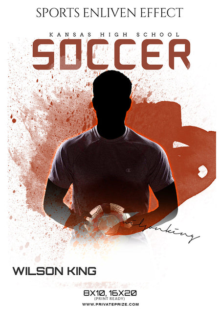 Wilson King - Soccer Sports Enliven Effects Photoshop Template