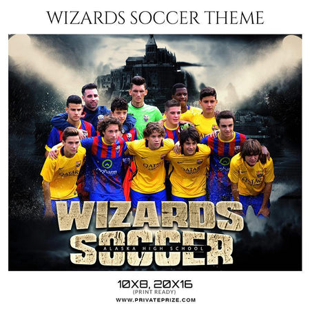 Wizards - Soccer Themed Sports Photography Template - PrivatePrize - Photography Templates
