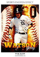 Watson Gray - Baseball Sports Enliven Effects Photography Template