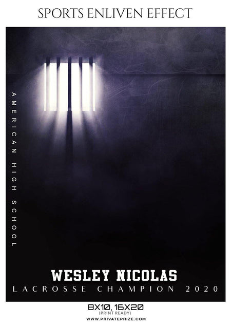 Wesley Nicolas - Lacrosse Sports Enliven Effects Photography Template - PrivatePrize - Photography Templates