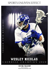 Wesley Nicolas - Lacrosse Sports Enliven Effects Photography Template