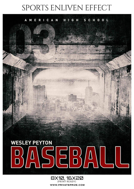 Wesley Peyton -  Baseball Enliven Effect - PrivatePrize - Photography Templates
