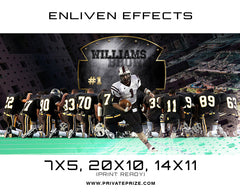 Williams Brown Football Photoshop Template - Enliven Effects