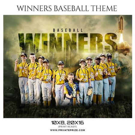 Winners - Baseball Themed Sports Photography Template