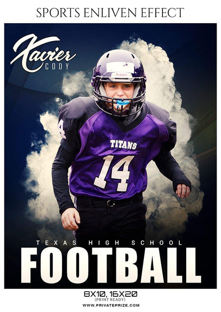 Xavier Cody - Football Sports Enliven Effects Photography Template - PrivatePrize - Photography Templates