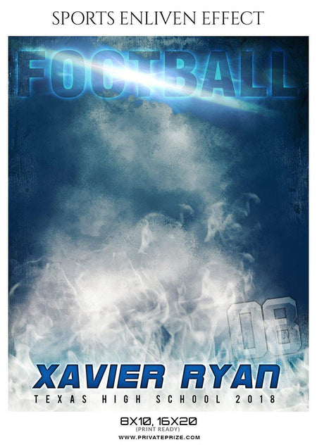 Xavier Ryan - Football Sports Enliven Effects Photography Template - PrivatePrize - Photography Templates