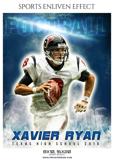 Xavier Ryan - Football Sports Enliven Effects Photography Template - PrivatePrize - Photography Templates