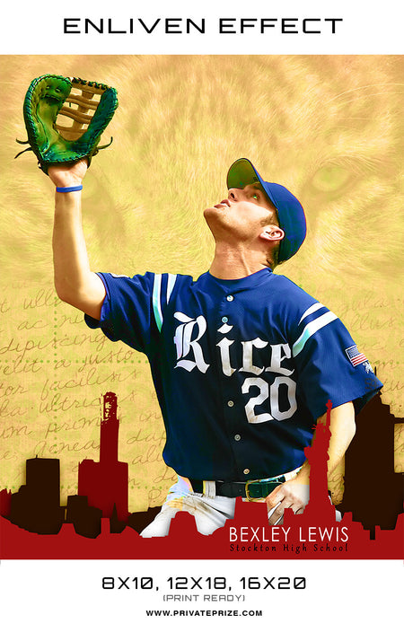 Xavier Stockton High School Sports Template -  Enliven Effects - Photography Photoshop Templates