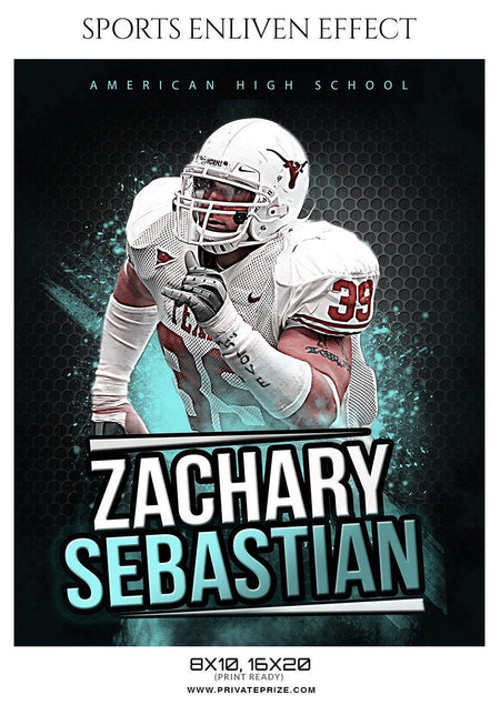 Zachary Sebastian - Football Sports Enliven Effect Photography Template - PrivatePrize - Photography Templates