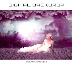 Digital Backdrop - Purple Rays