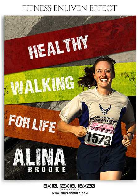 Alina Brooke-Fitness Mantra- Enliven Effects - Photography Photoshop Template