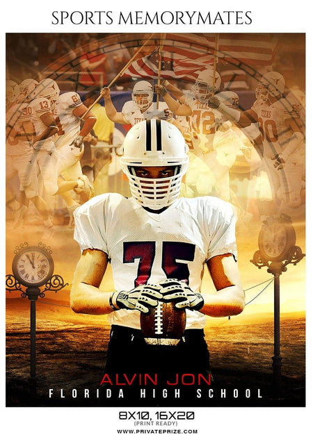 Alvin Jon - Football Memory Mate Photoshop Template - PrivatePrize - Photography Templates