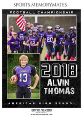 Alvin Thomas - Football Memory Mate Photoshop Template