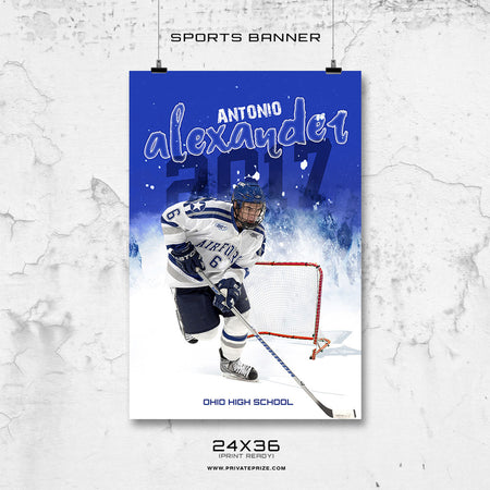 Antonio Alexander-Icehockey- Enliven Effects Sports Banner Photoshop Template - Photography Photoshop Template