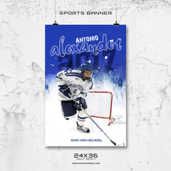 Antonio Alexander-Icehockey- Enliven Effects Sports Banner Photoshop Template