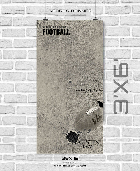 Austin Dean - Football Sports Banner Photoshop Template - Photography Photoshop Template