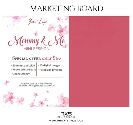 Mommy $ Me - Mother's Day Marketing Board Flyer Templates - PrivatePrize - Photography Templates