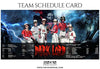 Baseball - Team Sports Schedule Card Photoshop Templates - PrivatePrize - Photography Templates