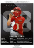 Trading Card - Baseball Sports Photoshop Template - PrivatePrize - Photography Templates