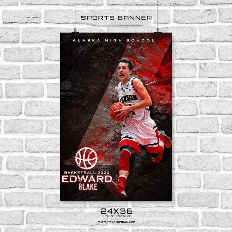 Basketball - Sports Banner Photoshop Template - PrivatePrize - Photography Templates