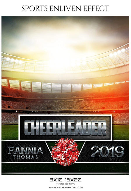 Fannia Thomas - Cheerleader Sports Photography Template - PrivatePrize - Photography Templates