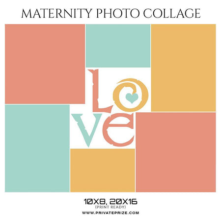 Love Maternity - Photo Collage Template - PrivatePrize - Photography Templates