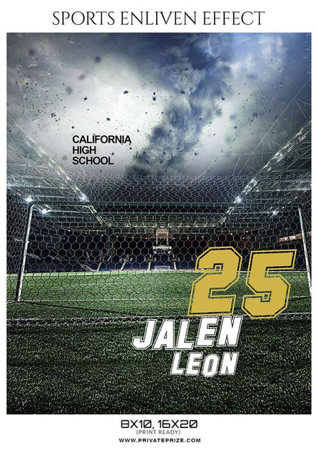 Jalen Leon - Football Sports Enliven Effect Photography Template - PrivatePrize - Photography Templates