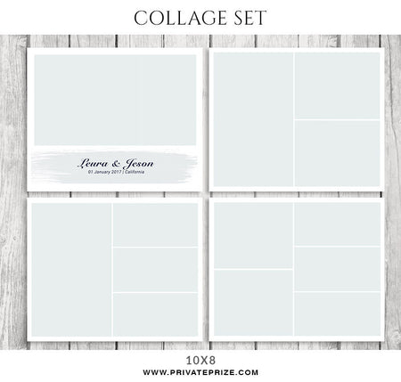 Leura &Jeson Wedding Collage Collection - Photography Photoshop Template