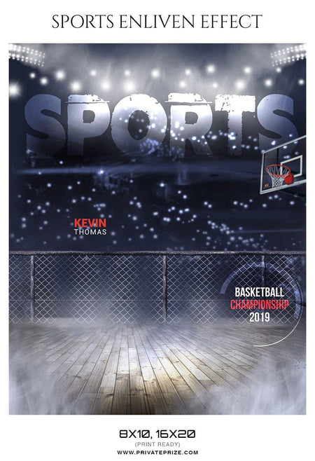 Kevin Thomas - Basketball Sports Enliven Effects Photography Template - PrivatePrize - Photography Templates