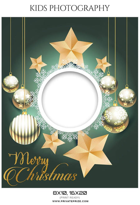 Christmas Kids Photography Photoshop Template - PrivatePrize - Photography Templates