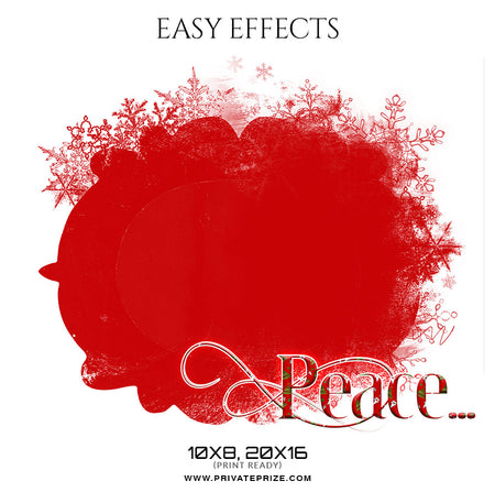 Peace - Christmas Easy Effects - Photography Photoshop Template