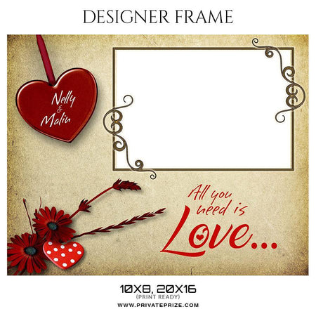 Nelly and Malin - Valentine's Designer Frame Templates - PrivatePrize - Photography Templates