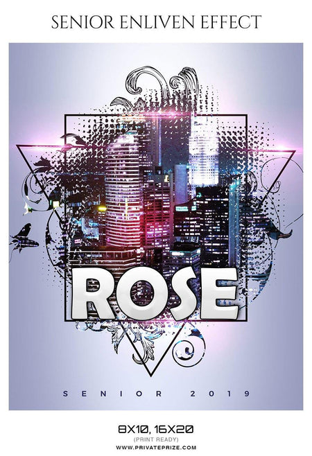 Rose - Senior Enliven Effect Photography Template - PrivatePrize - Photography Templates