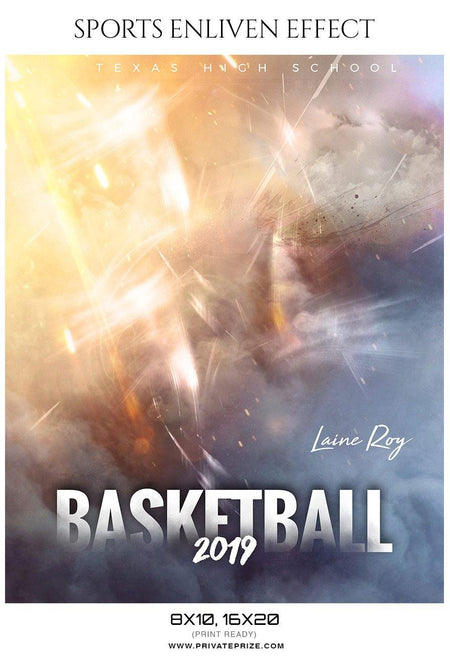 Laine Roy - Basketball Sports Enliven Effects Photography Template - PrivatePrize - Photography Templates