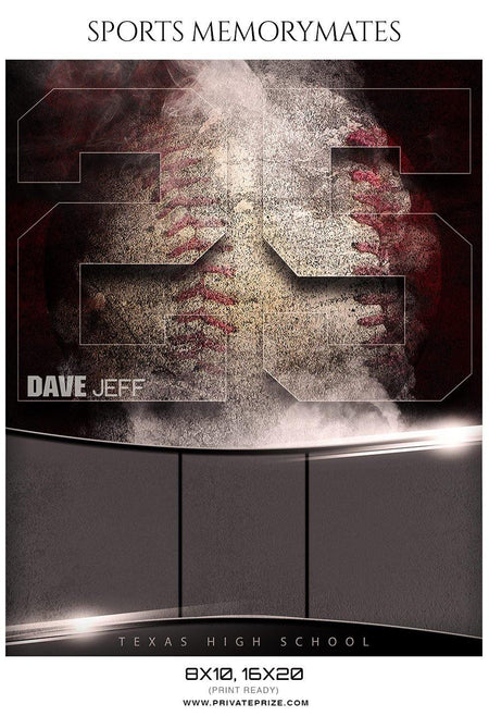 Dave Jeff - Baseball Memory Mate Photography Template - PrivatePrize - Photography Templates