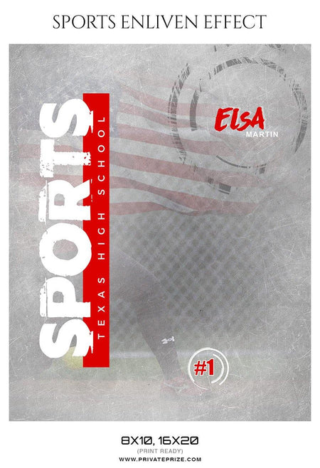 Elsa Martin - Softball Sports Enliven Effect Photography template - PrivatePrize - Photography Templates